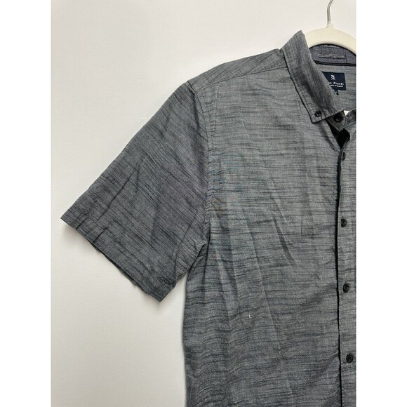 Roark Revival Shirt Mens Large Gray Short Sleeve Button Down Pocket Western USA - Picture 4 of 14